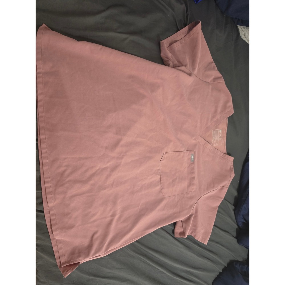 Figs Technical Collection Casma V-Neck Scrub Top Mauve Pink XXL FW1000